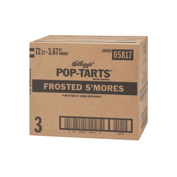 Kelloggs Pop-Tarts Frosted Open & Fold Display S'Mores Pastry 2 Count, PK72 3800022371